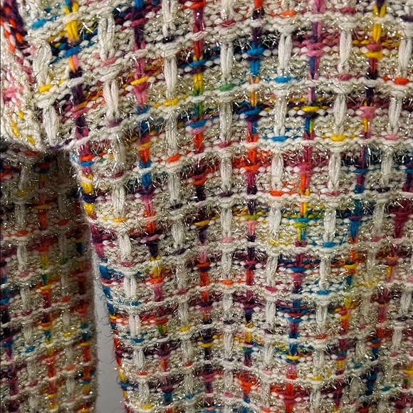 Mystree Sparkly/Colorful Woven Crew Neck Sweater - Picture 2 of 7